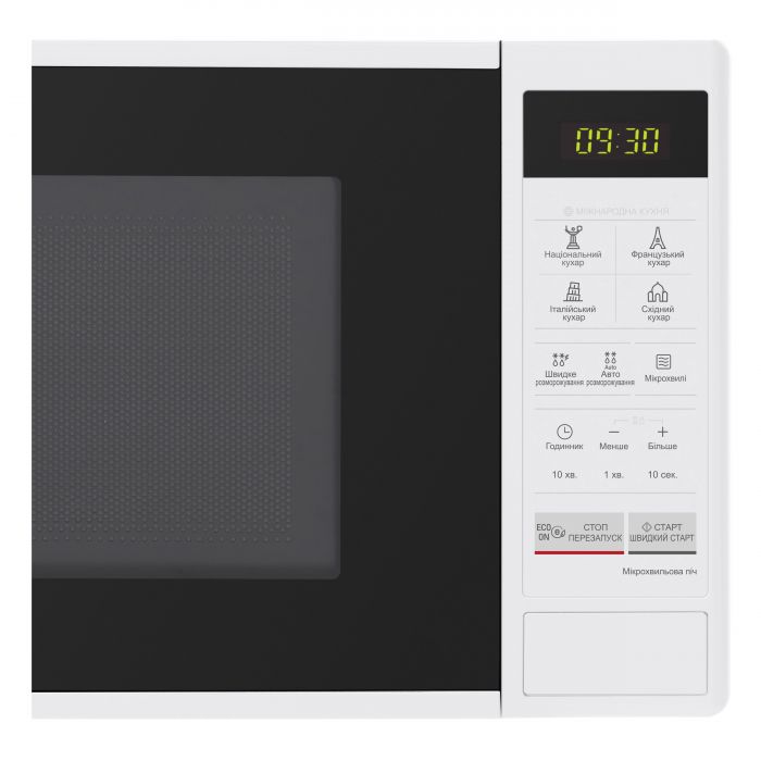 Мікрохвильова піч LG, 20л, електрон. керування, 700Вт, дисплей, білий