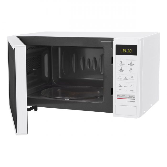 Мікрохвильова піч LG, 20л, електрон. керування, 700Вт, дисплей, білий