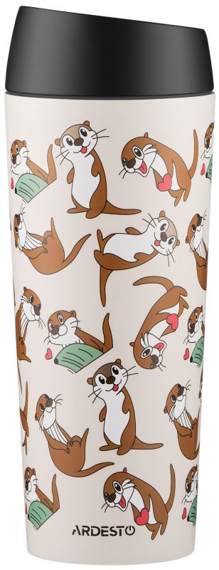Термокухоль ARDESTO Coffee Time Otter 450мл, нержавіюча сталь, бежевий