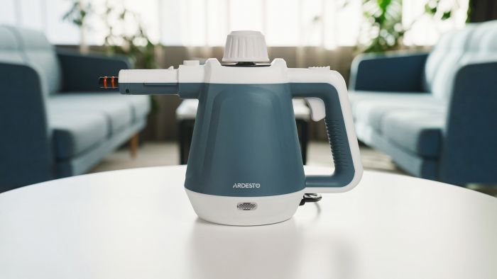 Пароочисник ARDESTO, 1200Вт, 400мл, 3.5Бар, білий+ синій