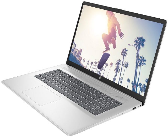 Ноутбук HP 17-cn4042ua 17.3" FHD IPS AG, Intel 5-120U, 16GB, F1TB, UMA, DOS, сріблястий