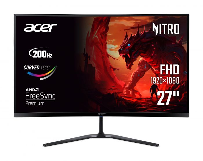 Монітор Acer 27" ED270X0biip 2xHDMI, DP, VA, 200Hz, 1ms, FreeSync Premium, CURVED