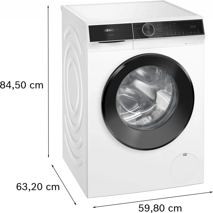 Пральна машина Siemens фронтальна, 9кг, 1400, A, 59см, дисплей, білий
