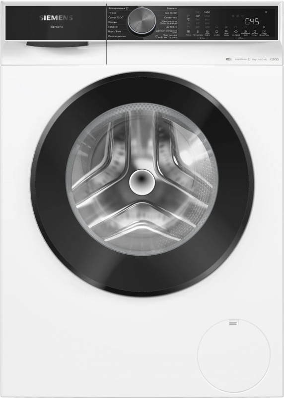 Пральна машина Siemens фронтальна, 9кг, 1400, A, 59см, дисплей, білий