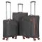 Набір валіз 2E, Trek, (L+M+S), TSA, 4 колеса, + 3 рюкзаки Cabin (2E-BPET-CABIN-GR), поліестр, сірий