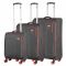 Набір валіз 2E, Trek, (L+M+S), TSA, 4 колеса, + 3 рюкзаки Cabin (2E-BPET-CABIN-GR), поліестр, сірий