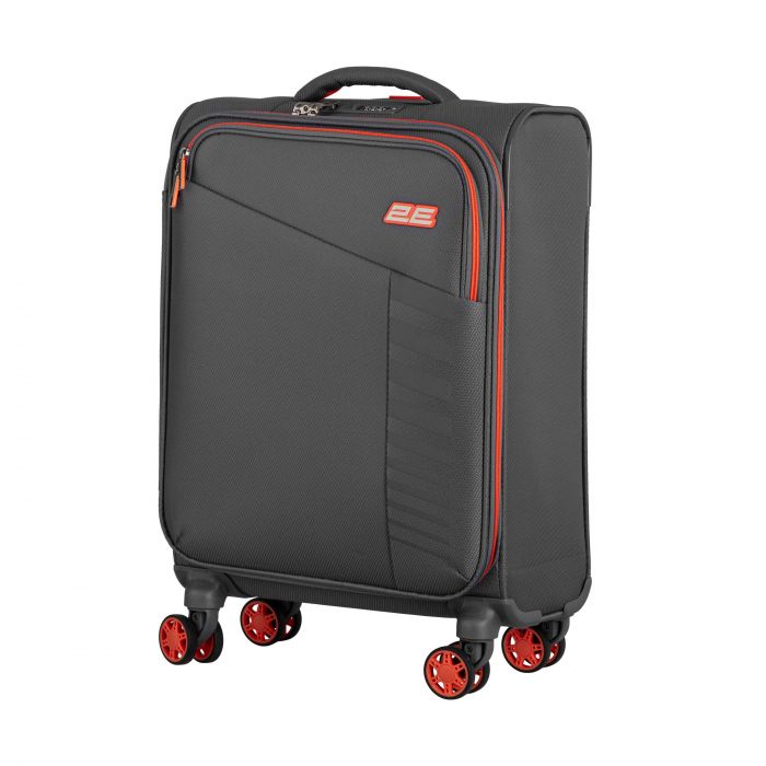 Набір валіз 2E, Trek, (L+M+S), TSA, 4 колеса, + 3 рюкзаки Cabin (2E-BPET-CABIN-GR), поліестр, сірий