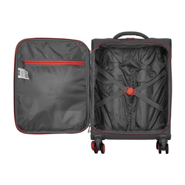 Набір валіз 2E, Trek, (L+M+S), TSA, 4 колеса, + 3 рюкзаки Cabin (2E-BPET-CABIN-GR), поліестр, сірий