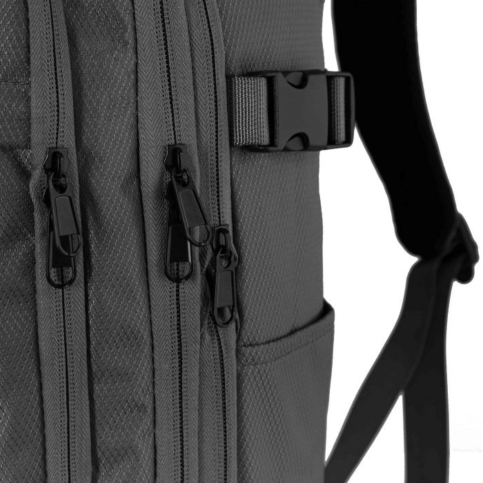 Набір валіз 2E, Trek, (L+M+S), TSA, 4 колеса, + 3 рюкзаки Cabin (2E-BPET-CABIN-GR), поліестр, сірий