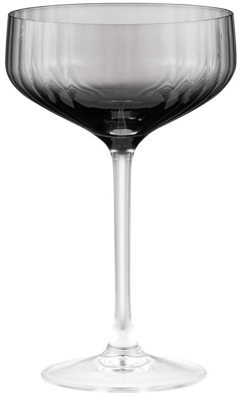 Набір келихів для шампанського ARDESTO Black Mars Alcor 330мл, 2шт, скло, сірий
