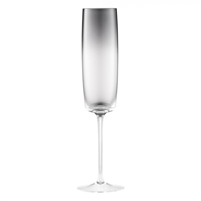 Набір келихів для шампанського ARDESTO Black Mars Mira 270мл, 2шт, скло, сірий