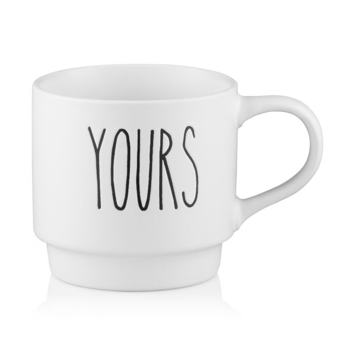 Набір чашок на підставці ARDESTO, 4шт., 320мл, кераміка, метал, білий