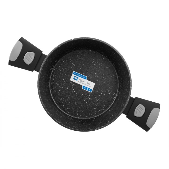 Каструля зі скляною кришкою ARDESTO Gemini Bari, 2.5л, алюміній, чорний