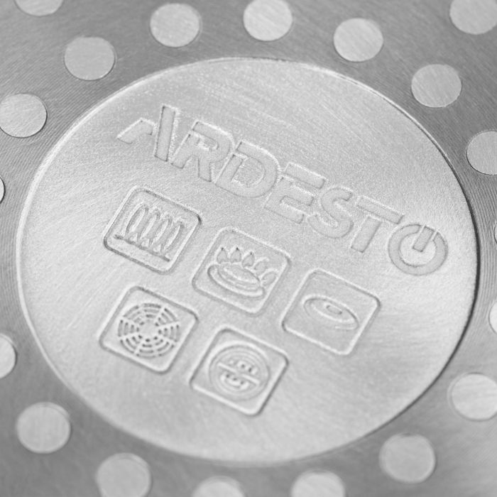 Каструля зі скляною кришкою ARDESTO Gemini Bari, 2.5л, алюміній, чорний