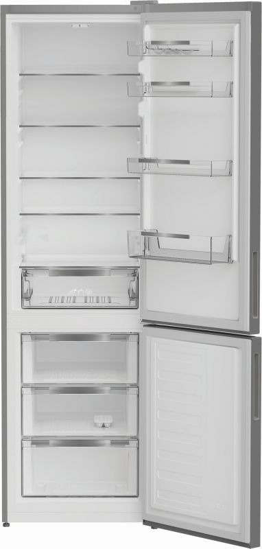 Холодильник Indesit з нижн. мороз., 202.5x60х67, холод.відд.-266л, мороз.відд.-120л, 2дв., А++, ST, сріблястий