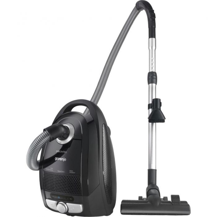 Пилосос Gorenje мішковий, 800Вт, конт пил -3л, HEPA, телескоп трубка, чорний