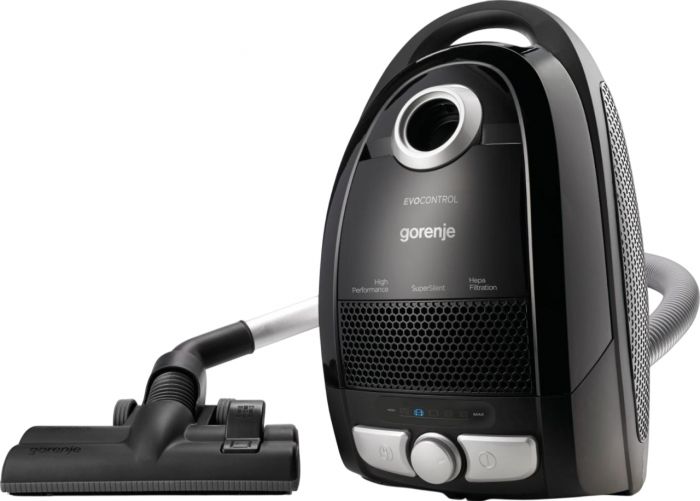 Пилосос Gorenje мішковий, 800Вт, конт пил -3л, HEPA, телескоп трубка, чорний