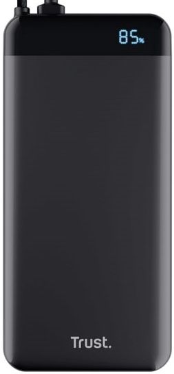 Акумулятор портативний літій-іонний power bank Trust Fiera, 20000мА·год, 2хUSB-C, 20W, PD/QC 3.0, чорний