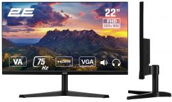 Монітор 2E 21.5" A2222B D-Sub, HDMI, MM, VA, 75Hz