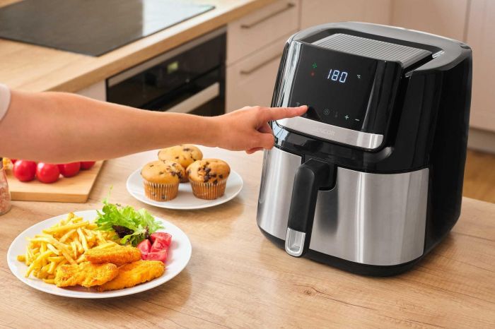 Мультипіч Sencor Vita Fryer, 1600Вт, чаша-6,5л, сенсорне керув., 10 програм, пластик, нерж. сталь-чорний