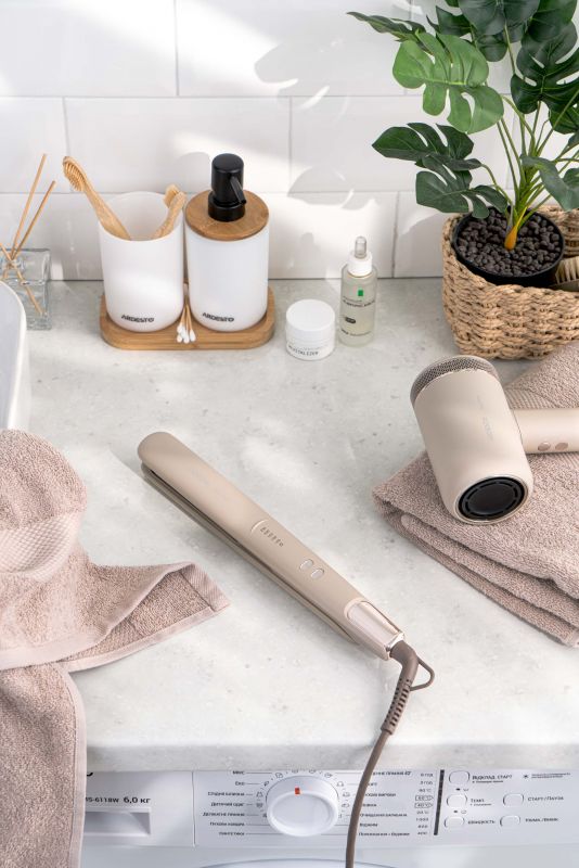 Випрямляч ARDESTO Pearl Cream, 50Вт, 140-230C, кераміка, бежевий