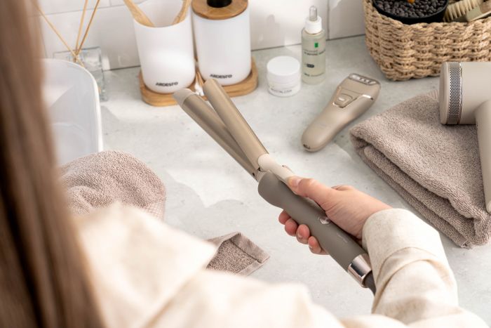 Плойка ARDESTO Pearl Cream HC-Y700PERL, 48Вт, >200С, дисплей, кераміка, бежевий