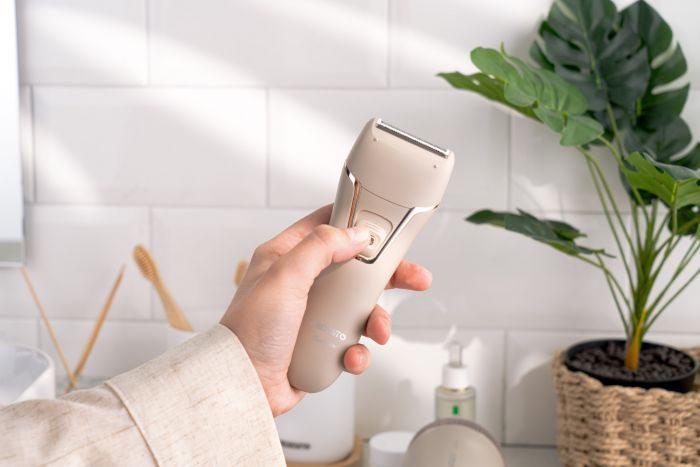 Епілятор ARDESTO 2в1 Pearl Cream LESH-Y700PERL, пінцетний, акумул., пінцет.-18, сух., насадок-2, бежевий