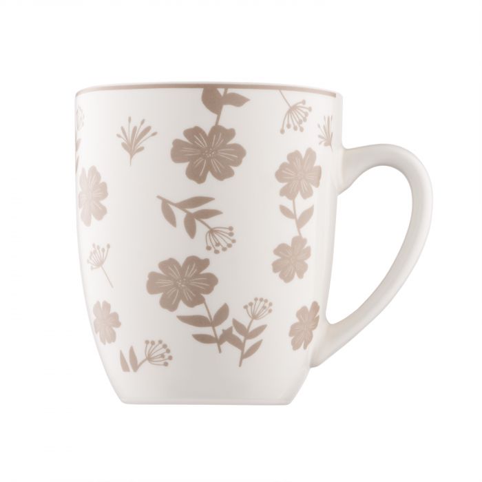 Набір чашок ARDESTO Ravenna, 4шт., 360мл, порцеляна, біло-бежевий