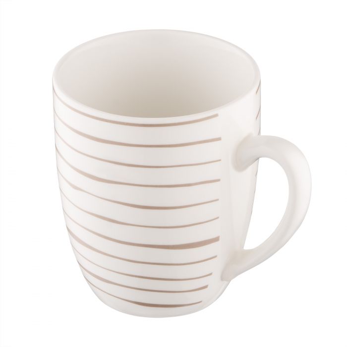 Набір чашок ARDESTO Ravenna, 4шт., 360мл, порцеляна, біло-бежевий
