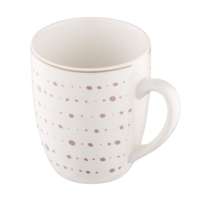 Набір чашок ARDESTO Ravenna, 4шт., 360мл, порцеляна, біло-бежевий