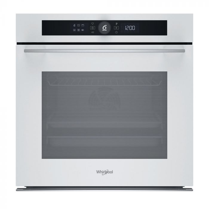 Духова шафа Whirlpool електрична, 73л, A+, дисплей, конвекція, піроліз, телескопічні напрямні, білий