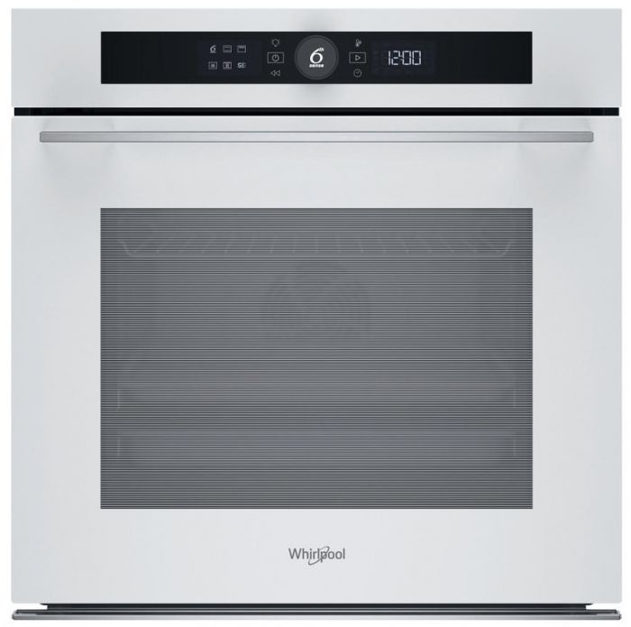 Духова шафа Whirlpool електрична, 73л, A+, дисплей, конвекція, піроліз, телескопічні напрямні, білий