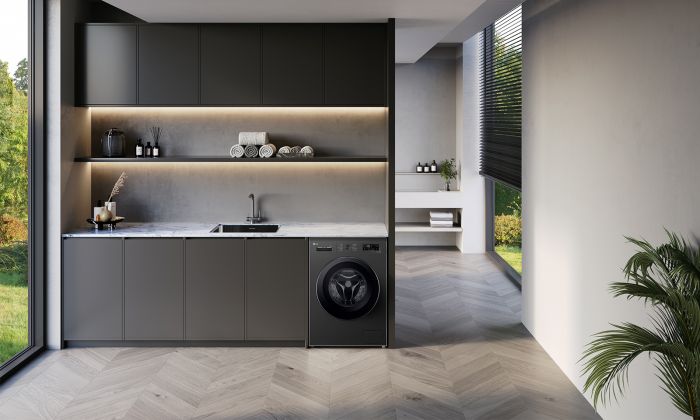 Пральна машина LG фронтальна, 6.5кг, 1200, В, 44см, дисплей, пара, інвертор, чорний