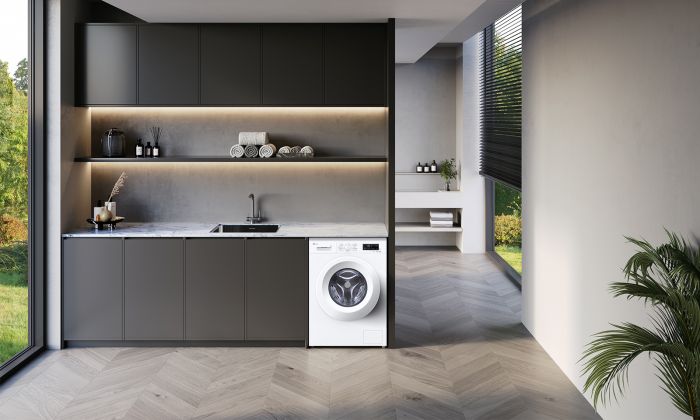 Пральна машина LG фронтальна, 7кг, 1200, A, 44см, дисплей, пара, інвертор, білий