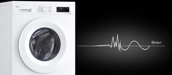 Пральна машина LG фронтальна, 7кг, 1200, A, 44см, дисплей, пара, інвертор, білий