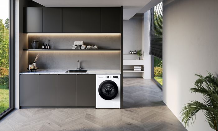 Пральна машина LG фронтальна, 7кг, 1200, A, 44см, дисплей, пара, інвертор, білий