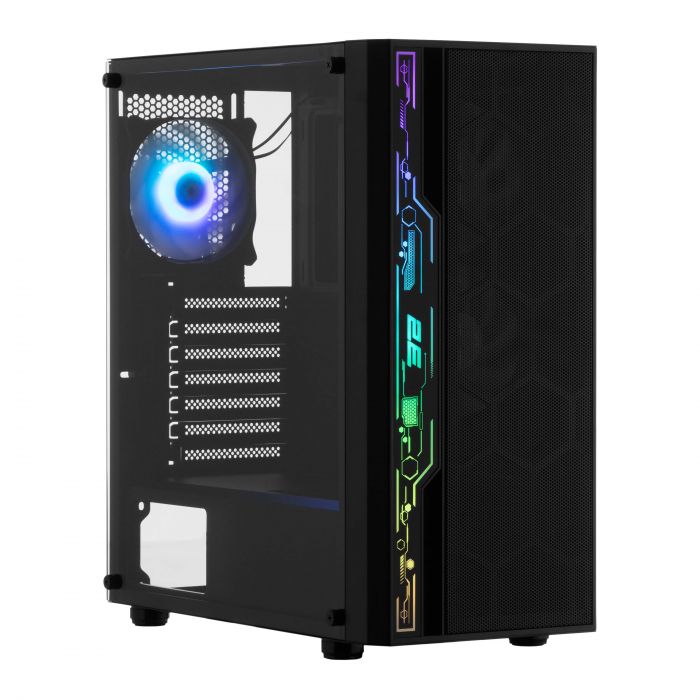Корпус 2E GAMING Spero G2052 без БЖ 2xUSB3.0, 1xUSB2.0, 1x120мм ARGB, 2x120мм, VGA 345мм, LCS ready, TG Side Panel, ATX, чорний