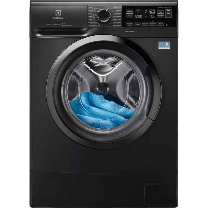 Пральна машина Electrolux фронтальна, 7кг, 1200, A, 48см, дисплей, інвертор, сріблястий темний
