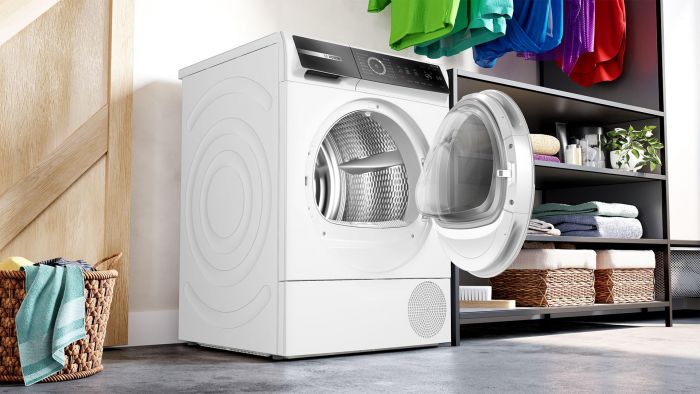 Сушильна машина Bosch тепловий насос, 9кг, A+++, 61см, дисплей, білий