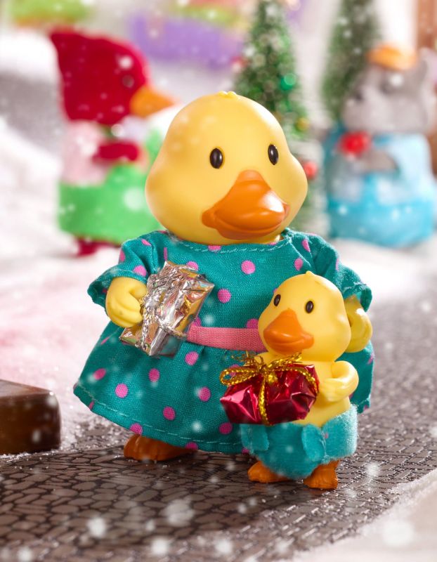 Набір фігурок Li`l Woodzeez Сім'я Качок 4од, книжка EN