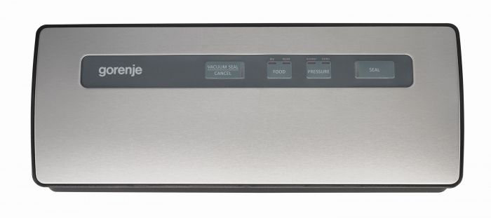 Вакууматор Gorenje для пакетів, 120Вт, 30см, електронне керування, +10 пакетів, нерж, чорний