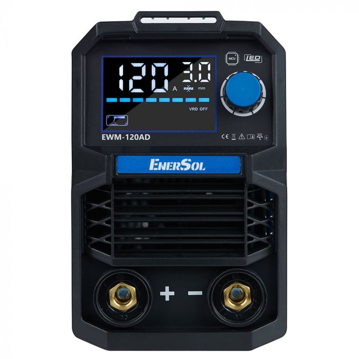 Зварювальний апарат інверторний EnerSol EWM-120AD 20-120А 5.1кВт 160-260В 2.8кг