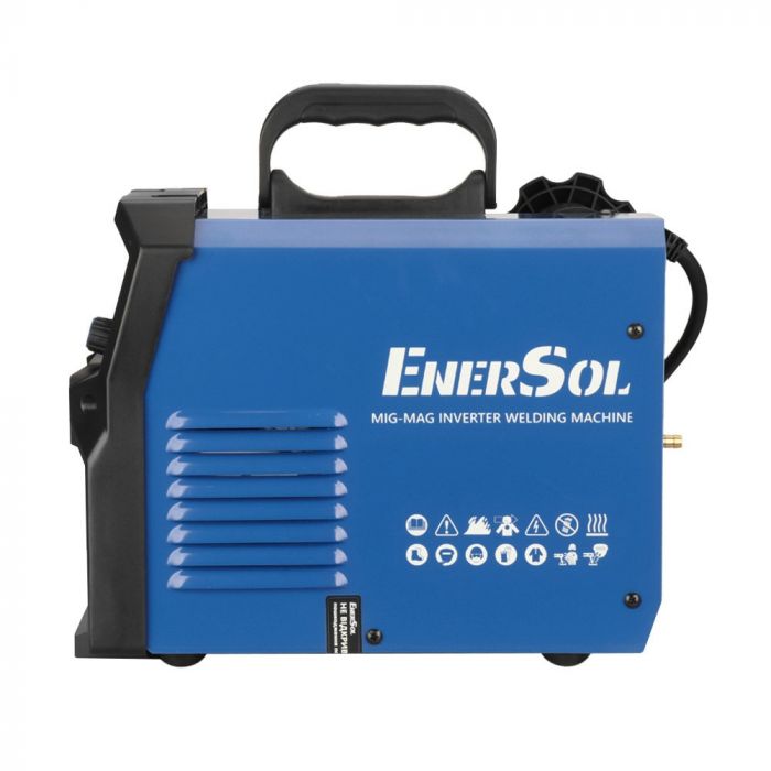 Зварювальний напівавтомат інверторний EnerSol EWM-140AMDS (дріт до 1мм + електрод до 4мм) 20-140А 6.1кВт 160-260В 7кг
