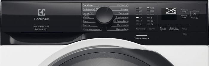 Пральна машина Electrolux фронтальна, 9кг, 1400, A, 66см, дисплей, пара, інвертор, білий