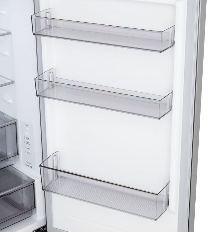 Холодильник LG з нижн. мороз., 186x60х68, холод.відд.-220л, мороз.відд.-113л, 2дв., E, NF, інв., диспл внутр., зона св-ті, сріблястий