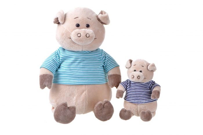 М'яка іграшка Same Toy Свинка в тільнику 35см, блакитний