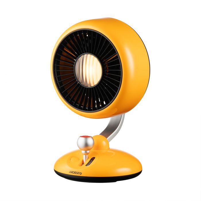 Вентилятор ARDESTO AviaFan FT-F3600Y настільний, 12см, акумулятор, підсвічування, USB-A Type-C, жовтий