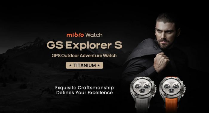 Смарт-годинник Mibro GS Explorer S 48мм, 1.32", 466x466, AMOLED, BT 5.3, Dual-band GPS, 10 ATM, титан-силікон