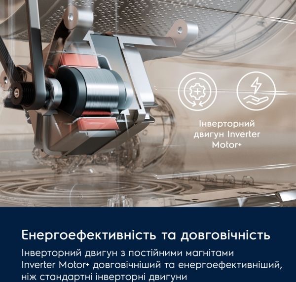 Пральна машина Electrolux фронтальна, 7кг, 1400, A, 48см, дисплей, інвертор, білий