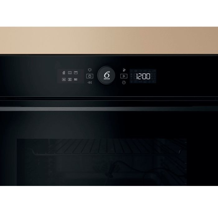 Духова шафа Whirlpool електрична, 73л, A+, дисплей, конвекція, піроліз, телескопічні напрямні, чорний